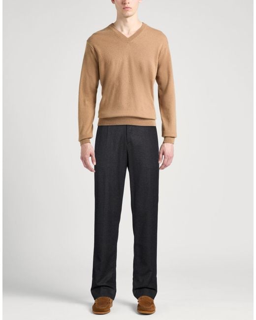Boglioli Blue Charcoal Pants Virgin Wool for men