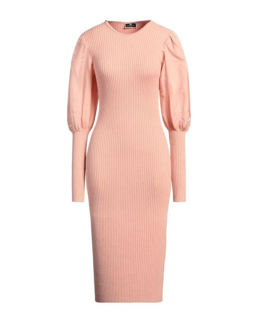 Elisabetta Franchi Pink Midi Dress