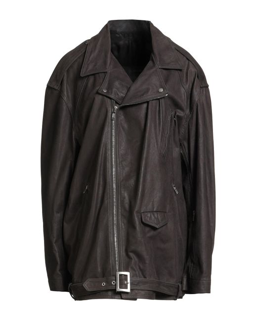 Rick Owens Black Jacket Calfskin