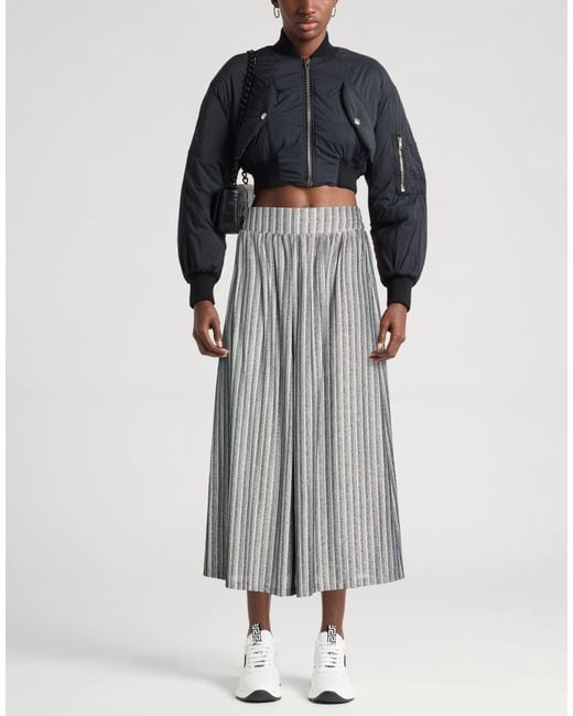Momoní Gray Maxi Skirt Polyester, Viscose, Metallic Polyester, Polyamide, Elastane