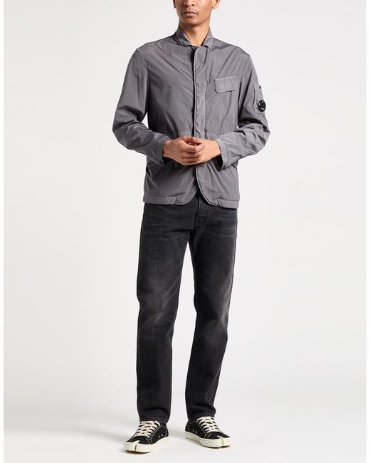 C P Company Gray Jacket Polyamide, Elastane for men