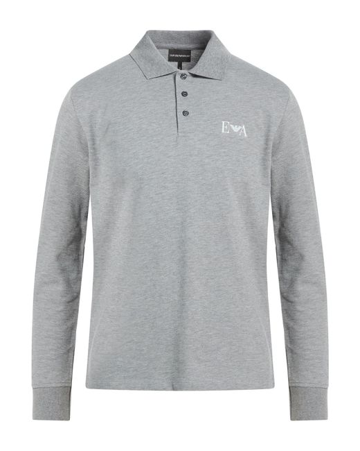 Emporio Armani Gray Polo Shirts for men