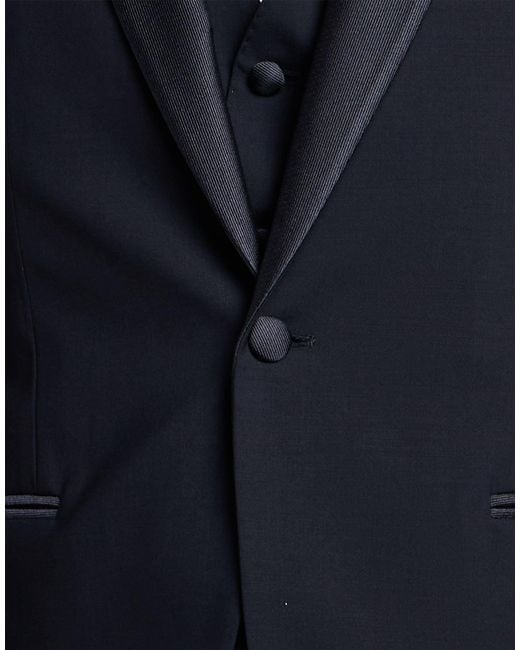 Lardini Blue Suit Wool, Elastane for men