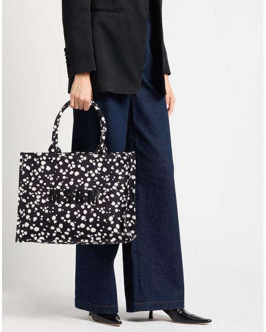 MSGM Black Handbag Textile Fibers