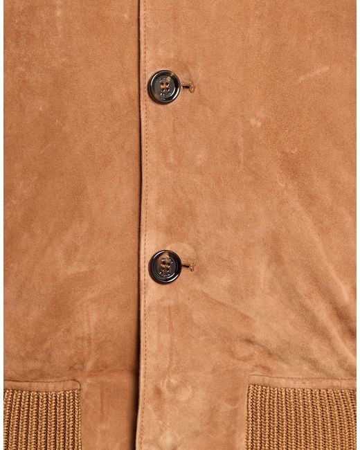 KIRED Brown Jacket Lambskin for men