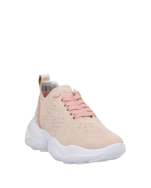 Hogan Pink Antique Rose Sneakers Leather, Textile Fibers