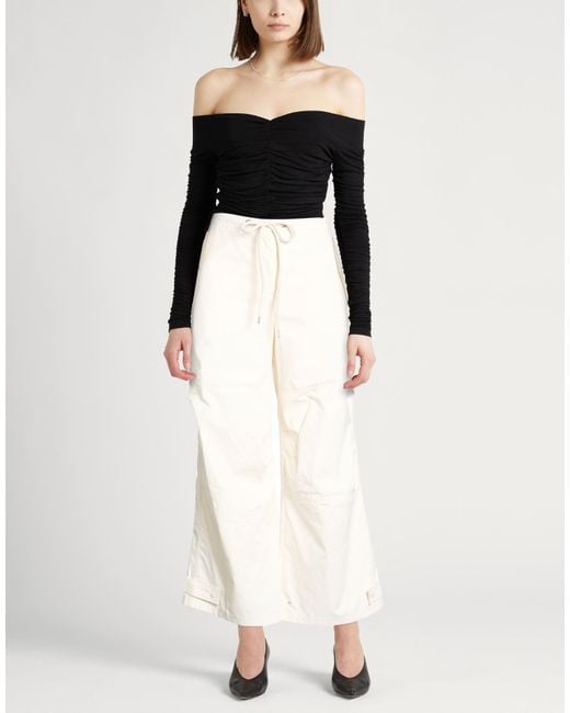 Moncler White Ivory Pants Cotton