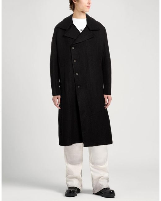 Masnada Black Coat Hemp, Wool for men