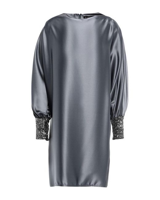 Gianluca Capannolo Gray Mini Dress Triacetate, Polyester