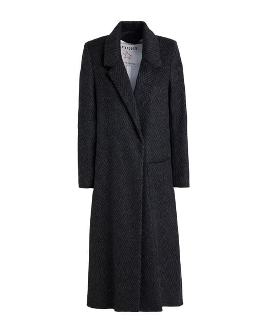 Shirtaporter Black Coat Wool, Polyamide, Polyester