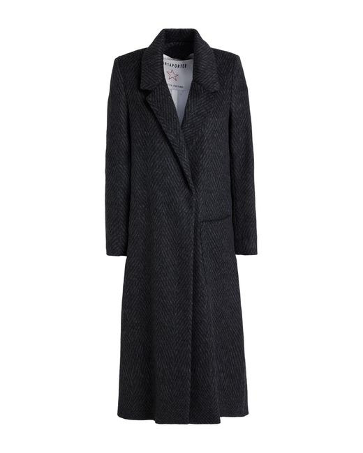 Shirtaporter Black Coat Wool, Polyamide, Polyester
