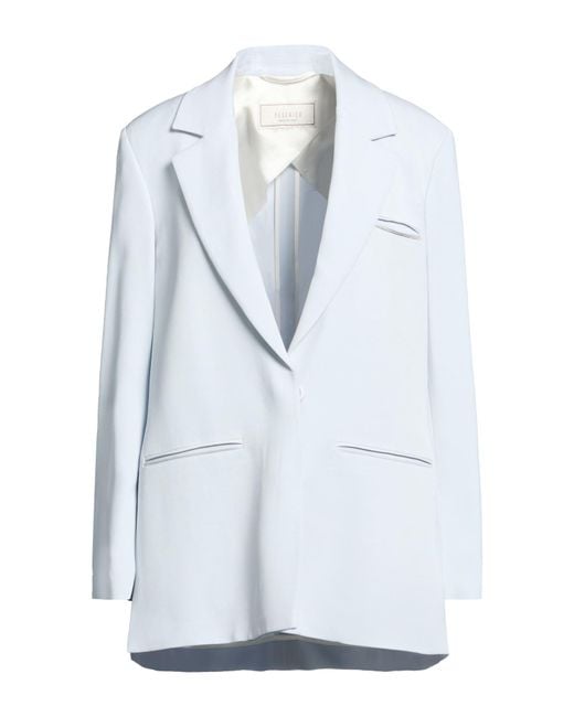 Peserico Blue Blazer Viscose, Elastane