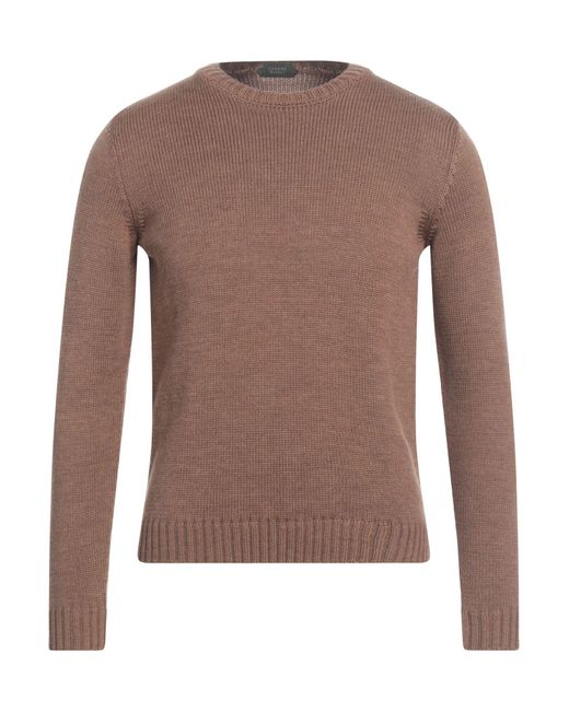 Zanone Brown Jumper for men