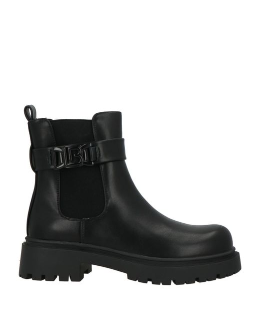 Laura Biagiotti Black Ankle Boots Synthetic Material, Elastic Fibres