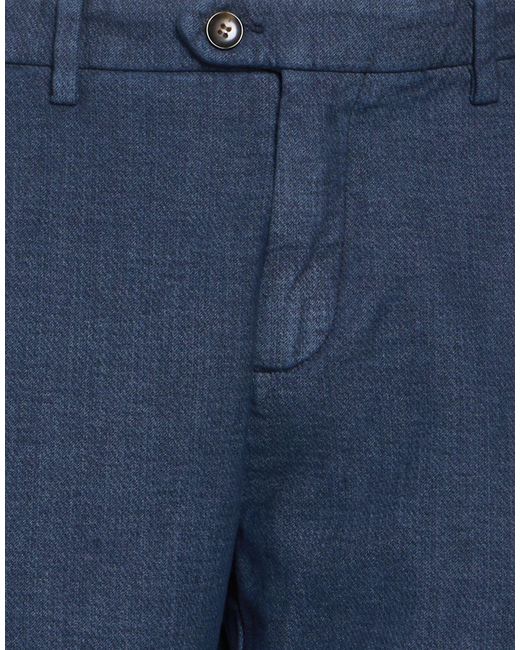 Yan Simmon Blue Pants Cotton, Elastane for men