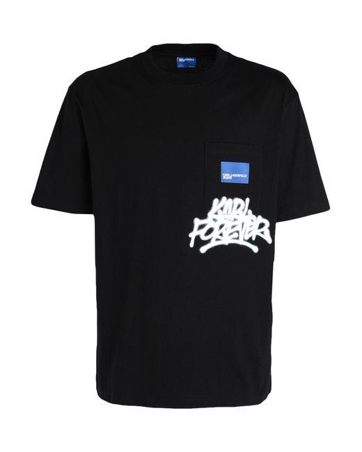 T-shirt di Karl Lagerfeld in Black da Uomo