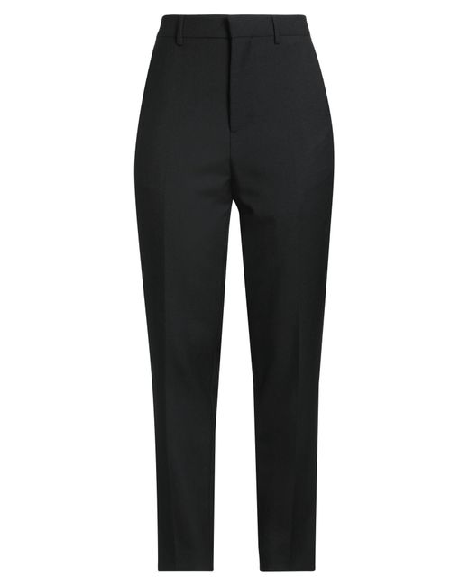 Ami Paris Women's Black Pants Virgin Wool