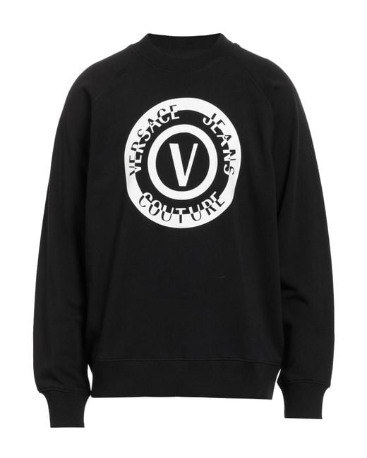 Versace Jeans Couture Black Sweatshirt Cotton for men