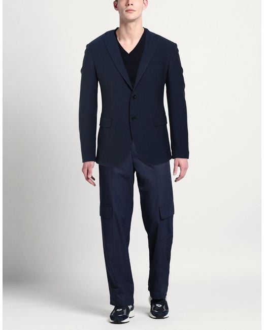 Exte Blue Midnight Blazer Wool for men