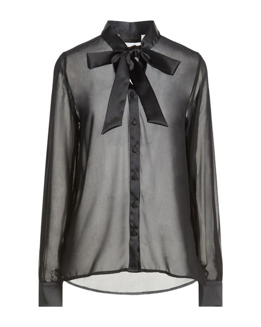 Gaelle Paris Black Shirt Polyester, Elastane