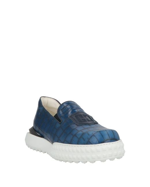 Giovanni Conti Blue Sneakers Leather for men