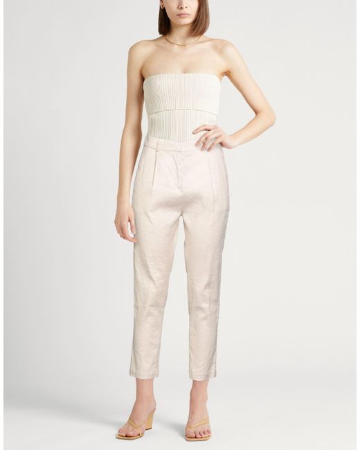 Jucca Natural Pants Linen, Cotton, Elastane