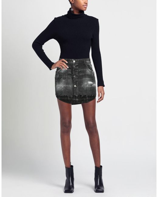 DSquared² Black Denim Skirt