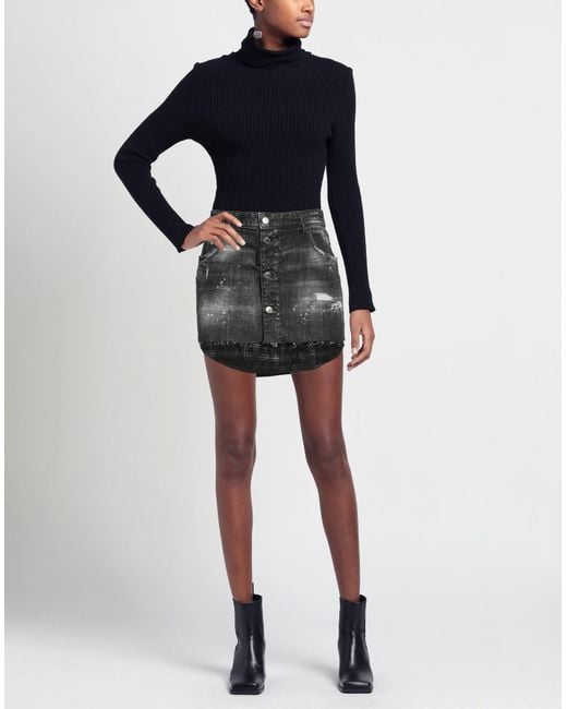 DSquared² Black Denim Skirt