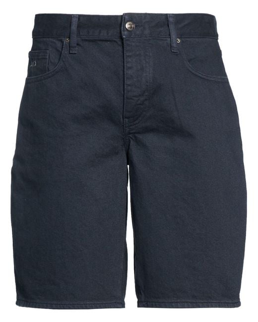 ARMANI EXCHANGE Blue Denim Shorts Cotton, Elastane for men