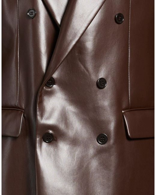 MARSĒM Brown Blazer Polyurethane for men