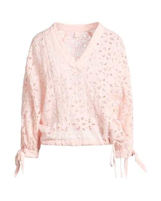 120% Lino Pink Light Top Linen
