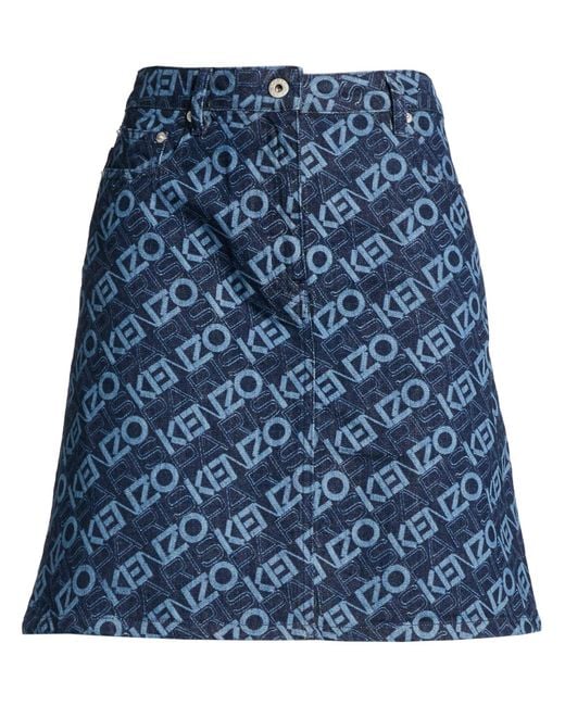 KENZO Blue Denim Skirt Cotton