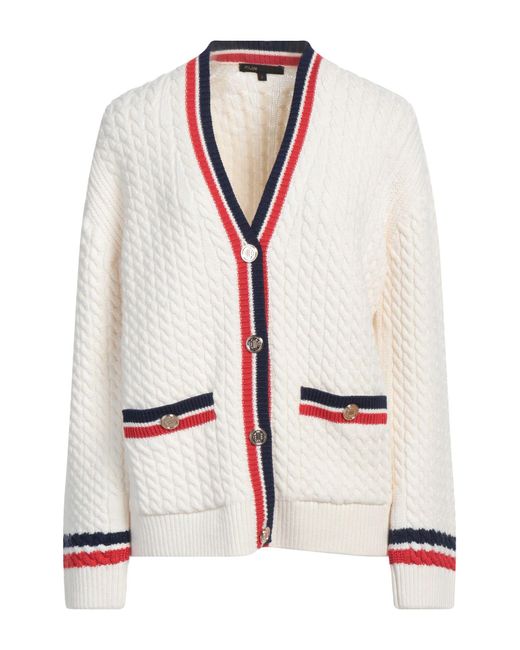 Maje White Cardigan Acrylic, Wool, Polyester, Elastane