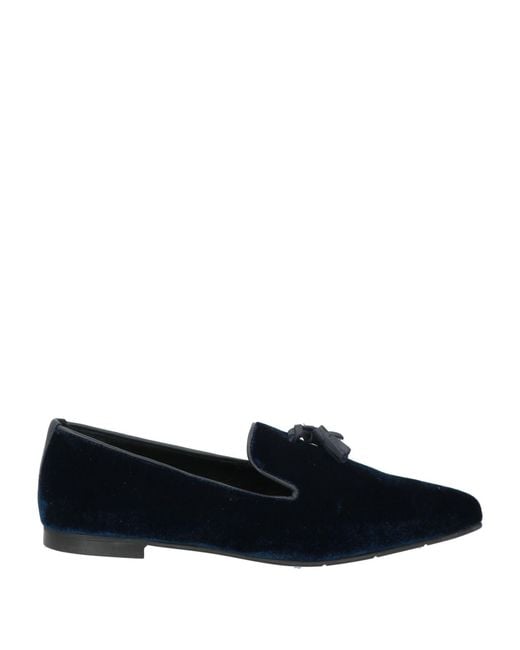 POESIE VENEZIANE Blue Midnight Loafers Leather, Textile Fibers