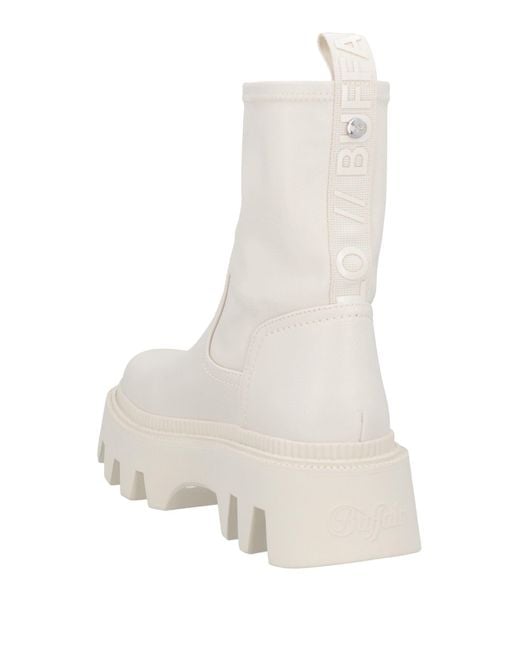 Buffalo White Ankle Boots