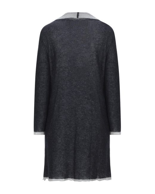Rossopuro Blue Cardigan Mohair Wool, Alpaca Wool, Polyamide