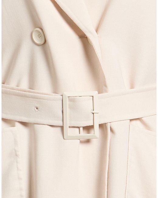 Eleventy Natural Overcoat & Trench Coat Wool, Elastane, Polyamide