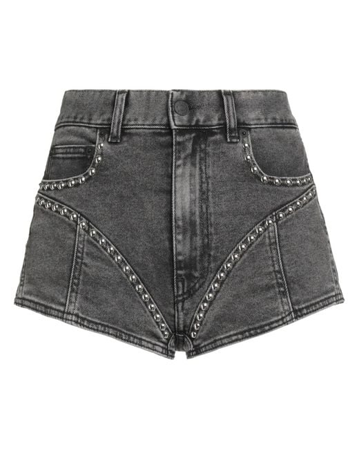 Mugler Gray Denim Shorts