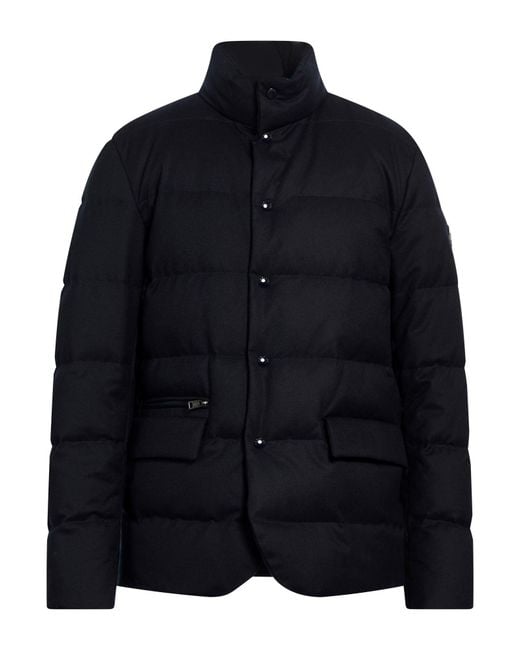 Woolrich Blue Midnight Puffer Wool for men