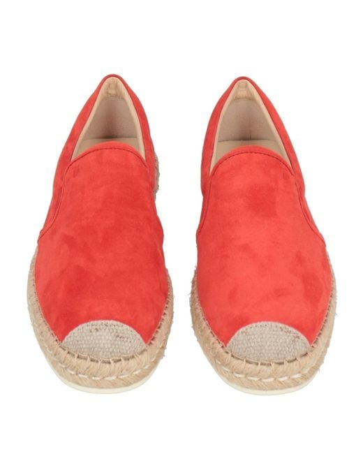 Tod's Red Espadrilles Leather