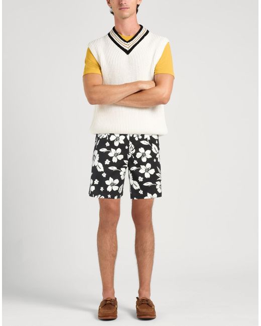 Paolo Pecora Black Shorts & Bermuda Shorts Cotton, Elastane for men