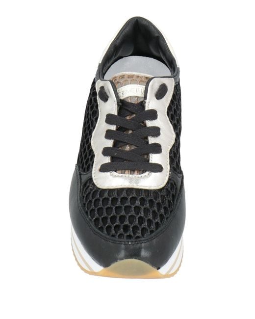 Crime London Black Sneakers Leather, Textile Fibers