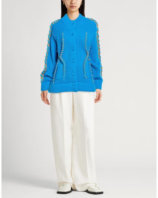Tod's Blue Cardigan Virgin Wool
