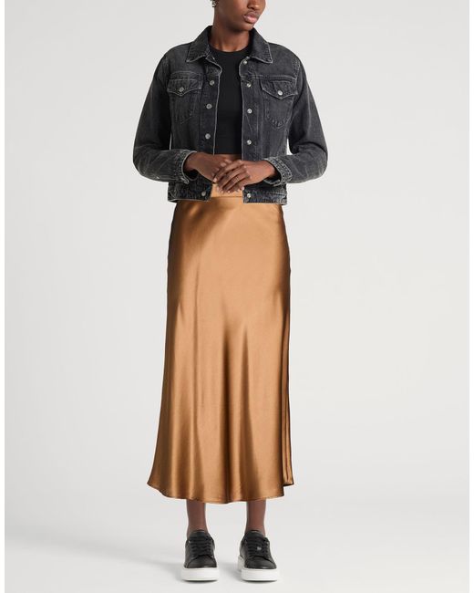 Kaos Brown Midi Skirt