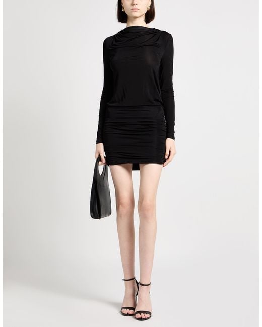 Versace Jeans Couture Black Crewneck Jersey Mini Dress