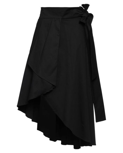 Haveone Black Midi Skirt