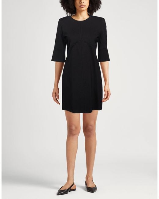 Manila Grace Black Mini Dress Viscose, Polyamide, Elastane