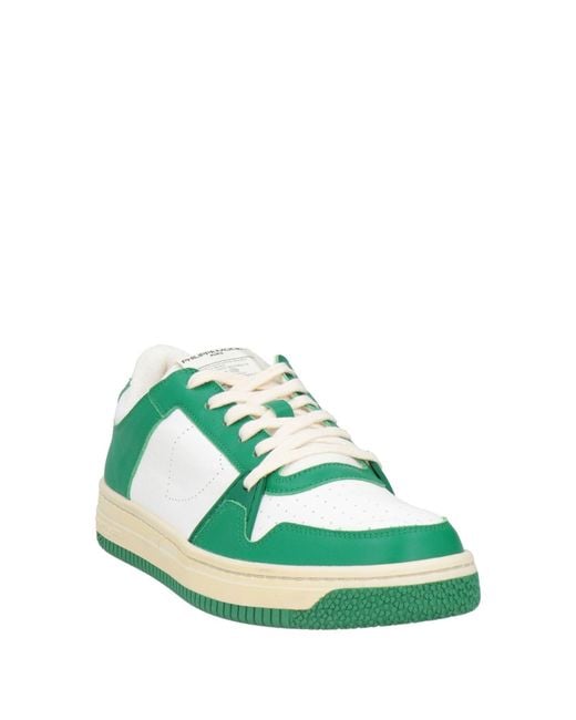 Philippe Model Green Sneakers Leather, Textile Fibers for men