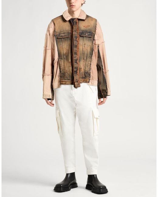 Dolce & Gabbana Brown Sand Denim Outerwear Cotton, Elastane for men