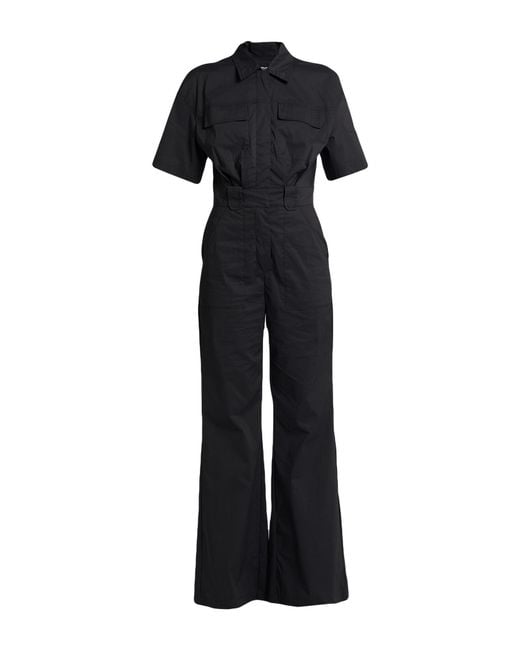 Dondup Black Jumpsuit Cotton, Polyamide, Elastane